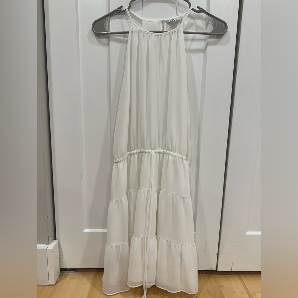 Naked Zebra White Halter Dress